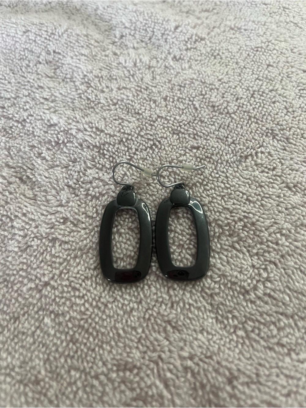 Classic charcoal  Oval Drop Earrings - Women Accessories